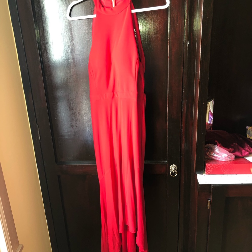 High/Low Red Prom Dress